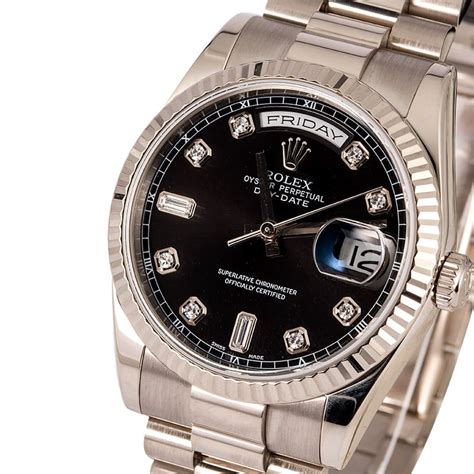 black dial rolex presidential|authentic rolex diamond dials.